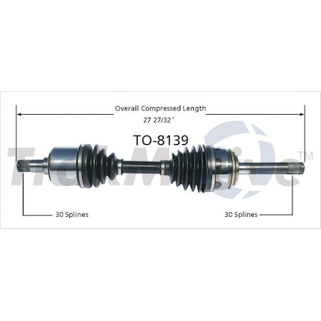 Surtrack Axle Cv Axle Shaft, To-8139 TO-8139